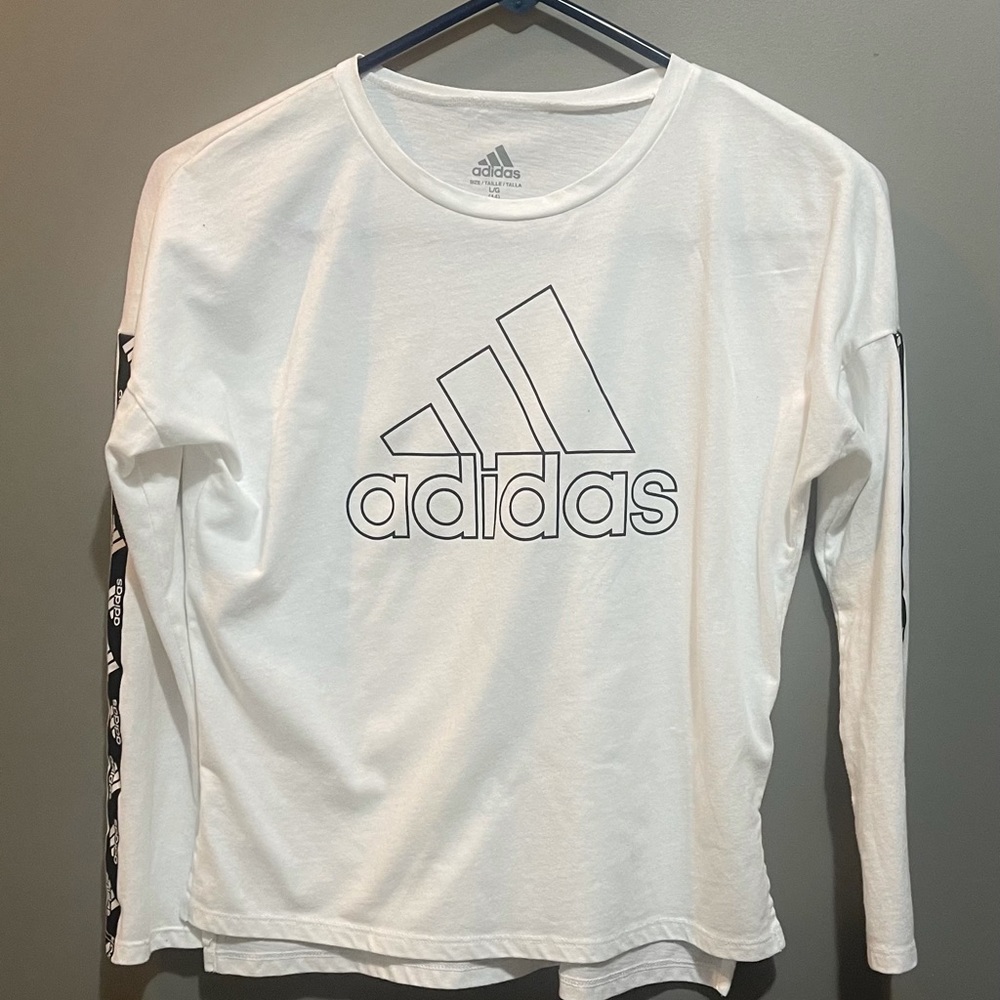 Boys Adidas Long Sleeve Shirt Size L